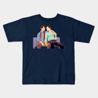 Falsettos - Marvin and Whizzer on a bench Kids T-Shirt